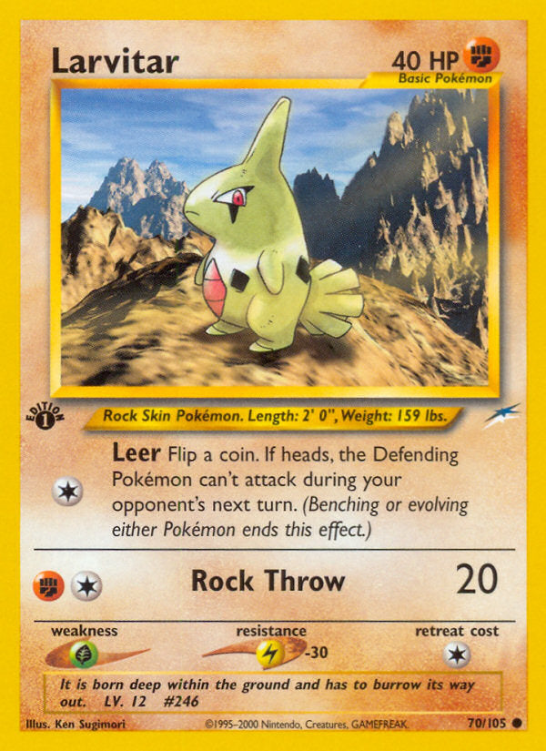 Neo Destiny Larvitar #70/105 first edition